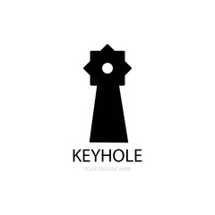 keyhole illustration logo vector