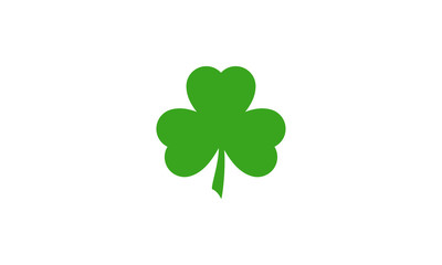 Shamrock vector icon on white background