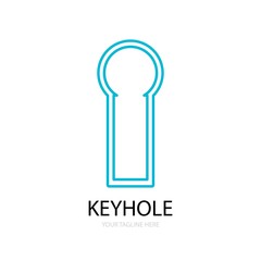 keyhole illustration logo vector