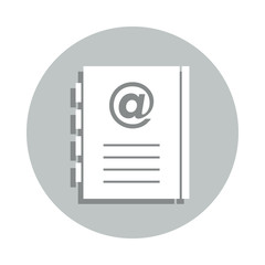 notebook, email, address book badge icon. Simple glyph, flat vector of Business icons for ui and ux, website or mobile application