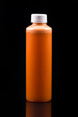 detox drink with grapefruit and lemon, take away concept on black background