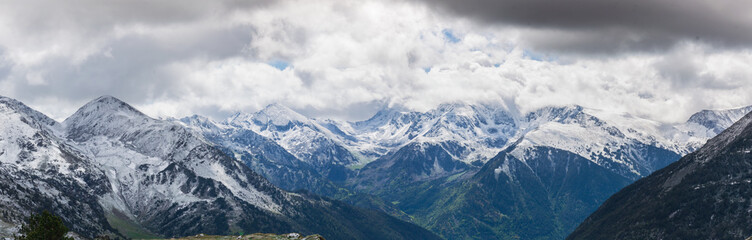 Panoramic picture of mountains