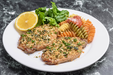 豚ロース肉のハーブパン粉焼き