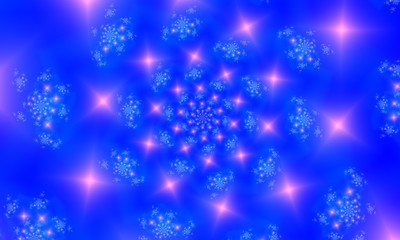 fractal, luminous pink stars