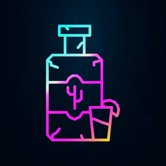 Tequila, shot, lemon, bottle nolan icon. Simple thin line, outline vector of dia de muertos icons for ui and ux, website or mobile application