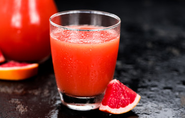 Freshly squeezed Grapefruit Juice (selective focus)