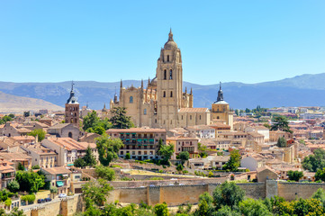 Fototapeta na wymiar Segovia, Spain townscape