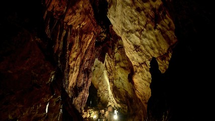 秋芳洞内で見た鍾乳石が創る不気味な情景＠山口