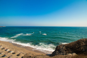 View to wild beach-Sinemorets one place  in Bulgaria from Black Sea