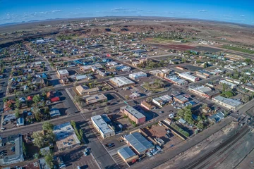 Fototapete Route 66 Aerial View of downtown Holbrook, Arizona  © Jacob