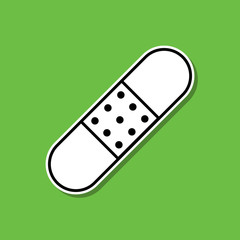 Plaster sticker icon. Simple thin line, outline vector of medical icons for ui and ux, website or mobile application