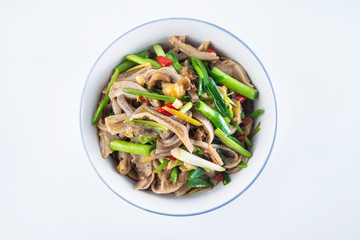 Fried Pork Belly with Chinese Celery and Celery