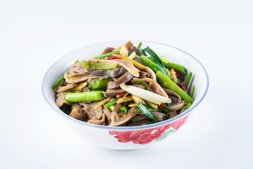 Fried Pork Belly with Chinese Celery and Celery