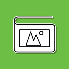 Album sticker icon. Simple thin line, outline vector of photography icons for ui and ux, website or mobile application