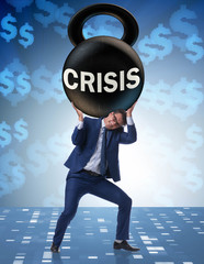 Business concept of crisis and recession