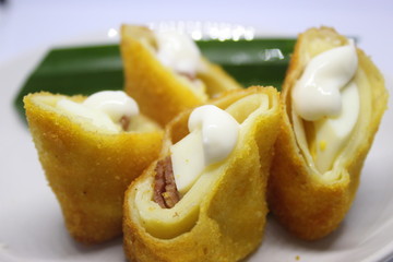 Delicious  and crispy Rissole with mayonnaise from Indonesian 
