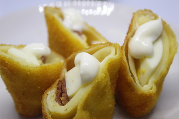 Delicious  and crispy Rissole with mayonnaise from Indonesian 