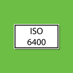 Iso 6400 sticker icon. Simple thin line, outline vector of photography icons for ui and ux, website or mobile application