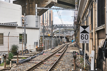 railway line in the city