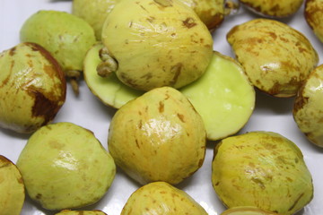 Yellow jengkol or dog fruit from Indonesia