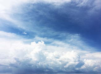 could and blue sky background