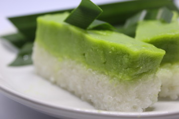Talam Pandan Cake culinary from Indonesia.