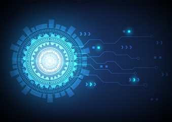 Circuit technology background with hi-tech digital data