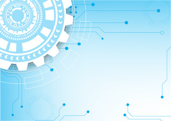 Obraz premium Circuit technology background with hi-tech digital data
