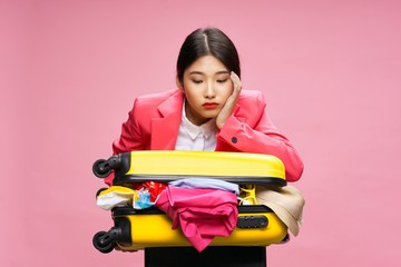 woman with a suitcase