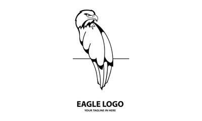  silhouette A simple eagle, suitable for business symbols or logos