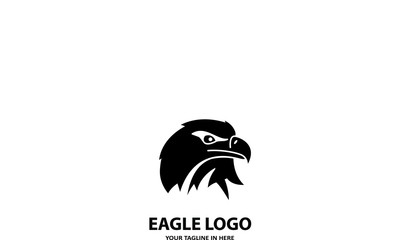 Obraz premium silhouette A simple eagle, suitable for business symbols or logos