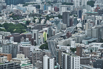 Fototapeta premium aerial view of the city, Tokyo