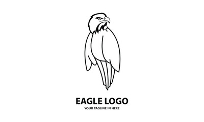  silhouette A simple eagle, suitable for business symbols or logos