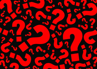 random red question mark for background, vector illustration