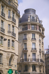 Fototapeta na wymiar Turn-of-the-Century apartment buildings, Paris, France
