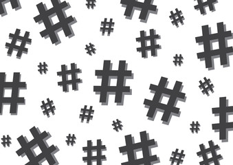 Obraz premium random hashtag for background. Online media concepts, vector illustration