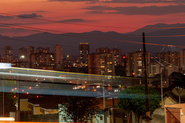 Fototapeta na wymiar night view of downtown São Paulo, Brazil