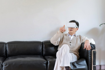 An Asian male wearing 3d glasses