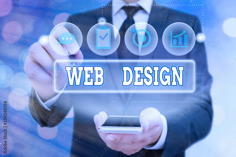 Poster handwriting text web design. conceptual photo website development designing and process of creating 