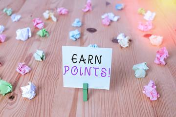 Handwriting text Earn Points. Conceptual photo collecting scores in order qualify to win big prize...