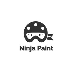 Ninja Art Warrior Drawing Painting Logo Design Icon Vector