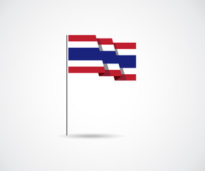 Obraz premium Thailand flag flat design vector illustration
