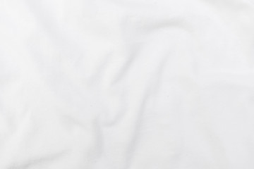 Abstract white fabric texture background. Wavy white cloth.