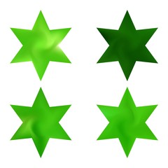 Kit of hexagram blurred backgrounds.