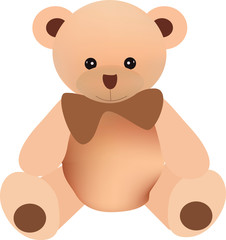 toy bear in brown color vector illustration