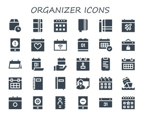 organizer icon set
