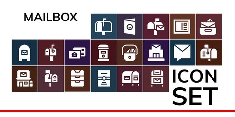 mailbox icon set