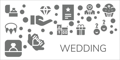 wedding icon set