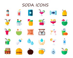 soda icon set