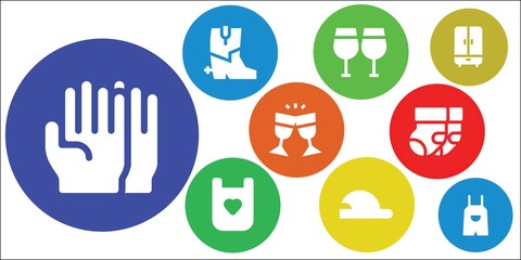 Modern Simple Set of wear Vector filled Icons